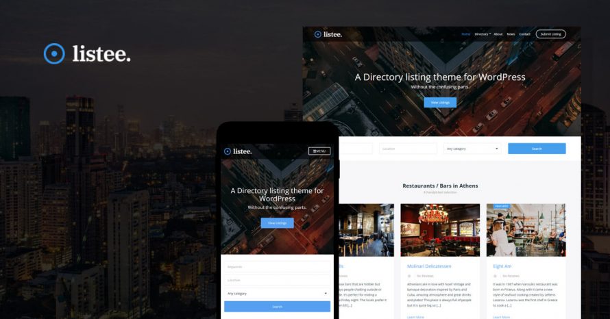 Create an awesome business listing with Listee WordPress template