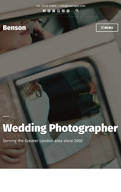 Mobile screenshot of Benson WordPress theme