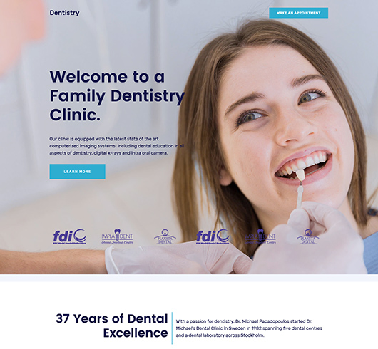 Dentistry Elementor template