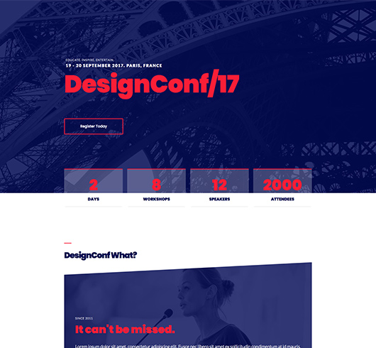 DesignConf Elementor template