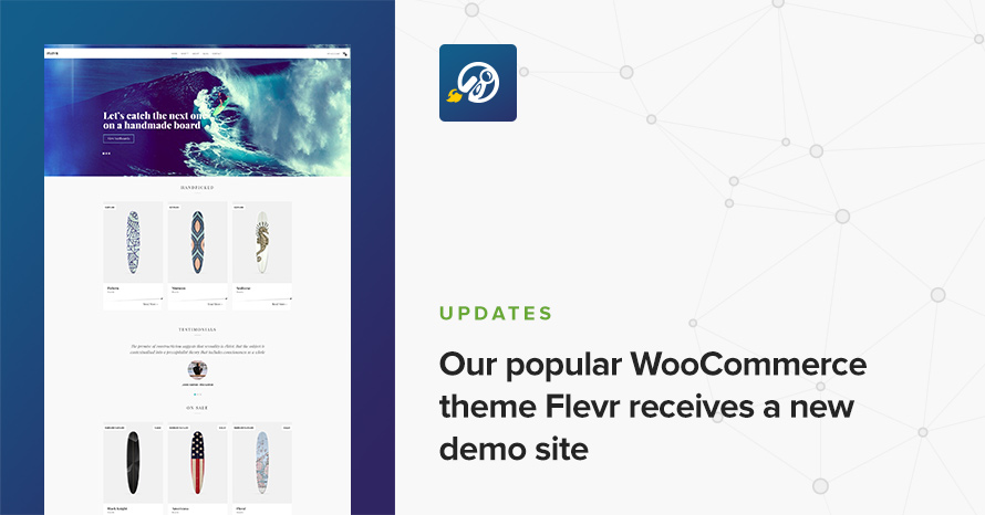 Our popular WooCommerce theme Flevr receives a new demo site WordPress template