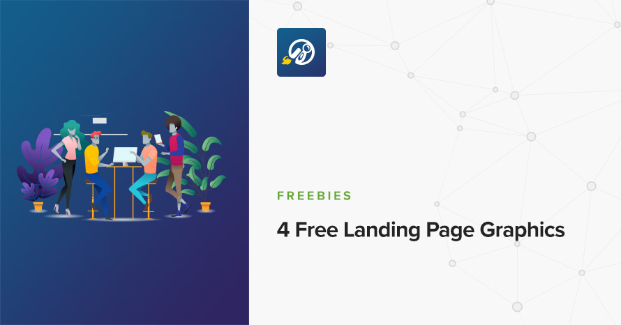 4 Free Landing Page Graphics WordPress template