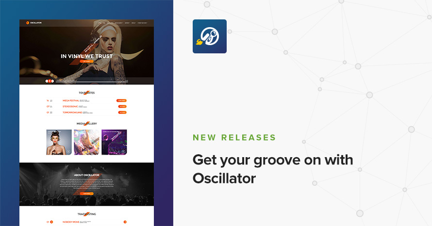 Get your groove on with Oscillator WordPress template