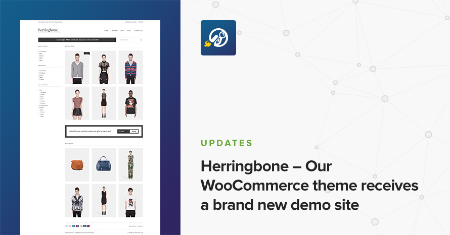 Herringbone – Our WooCommerce theme receives a brand new demo site WordPress template