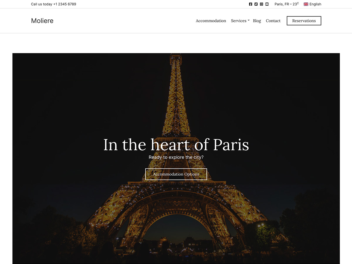 Desktop screenshot of Moliere WordPress theme