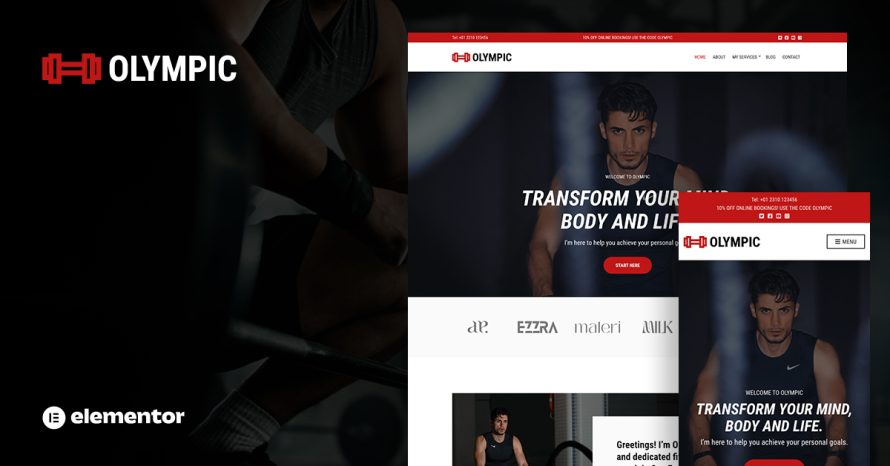 Vigour 1.0.4 with Elementor starter kit for Olympic now available WordPress template