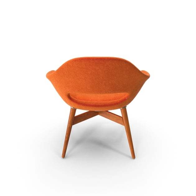 Orange Suede Chair