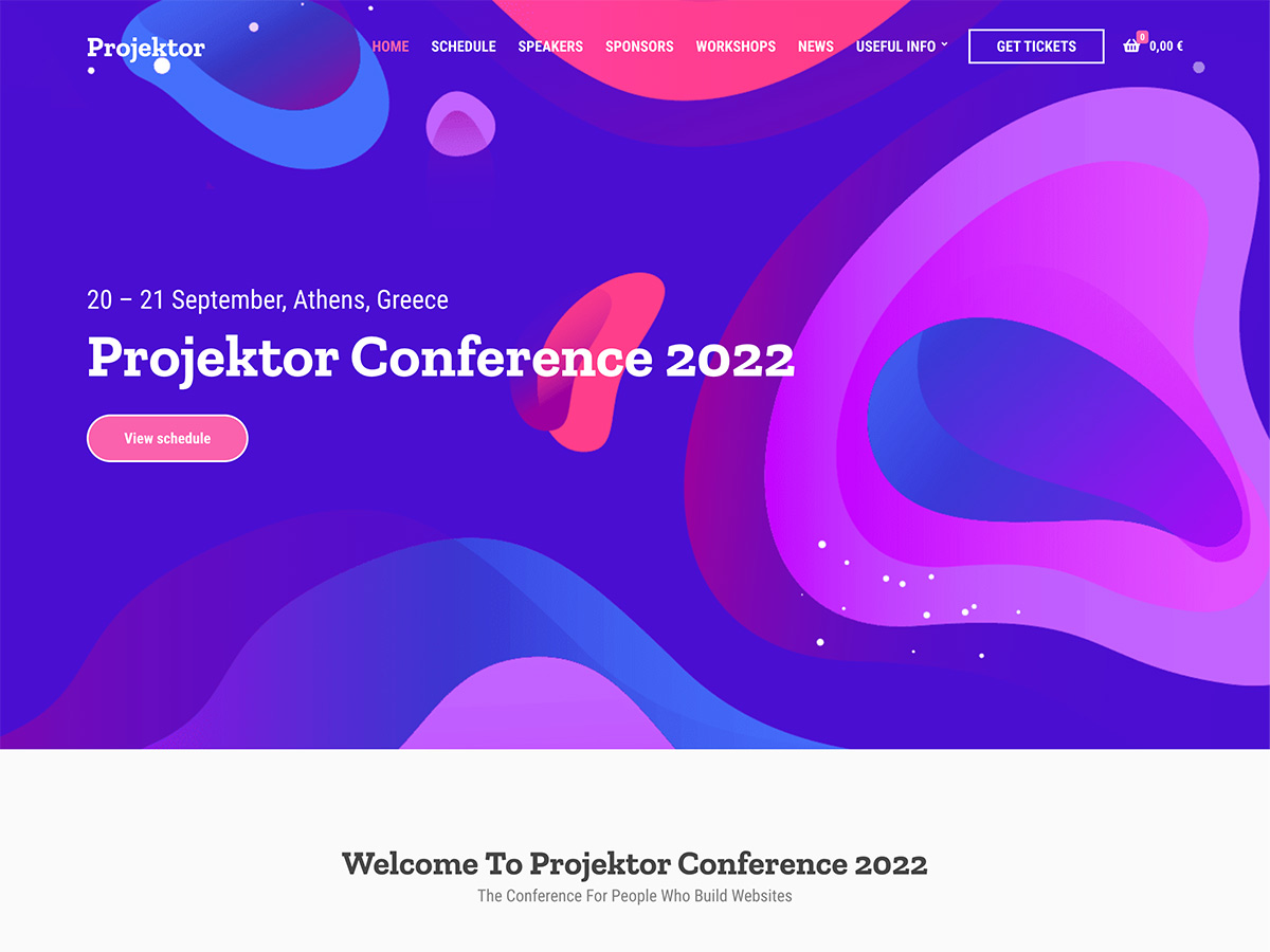 Desktop screenshot of Projektor WordPress theme