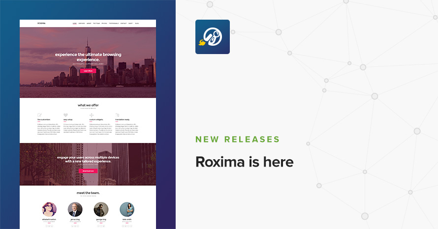 Roxima is here WordPress template