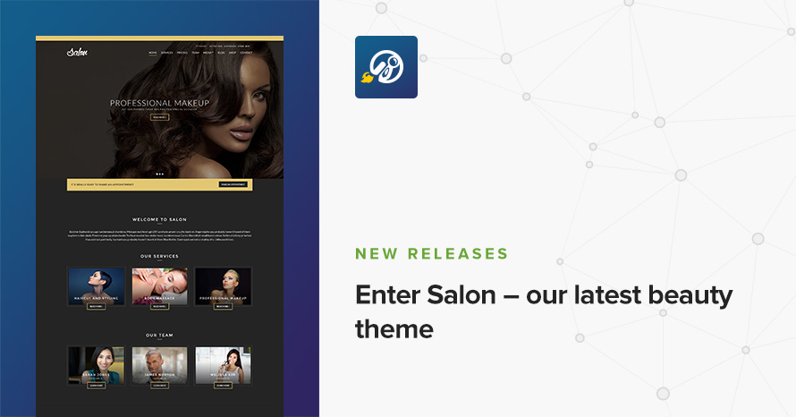 Enter Salon – our latest beauty theme WordPress template