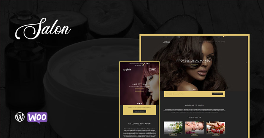 Salon is a WordPress theme for beauty professionals WordPress template