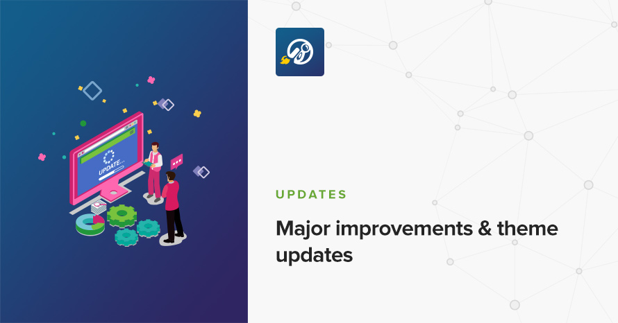 Major improvements & theme updates WordPress template